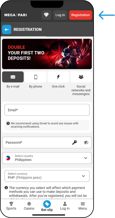 How to Create an Account - MegaPari Philippines
