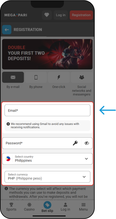 Registration and Login - Megapari Philippines 2